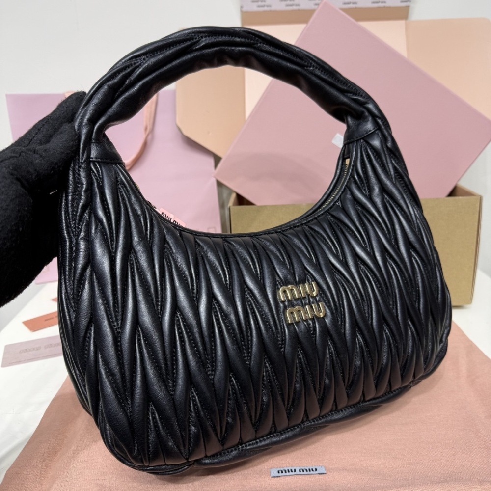 MIU MIU WANDER MATELASSÉ HOBO BAG