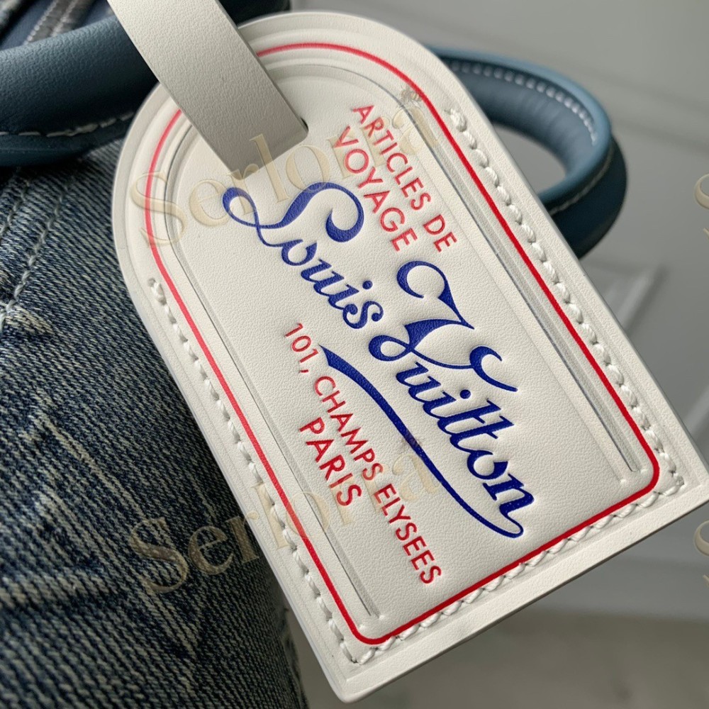 LOUIS VUITTON DENIM KEEPALL BANDOULIÈRE 25