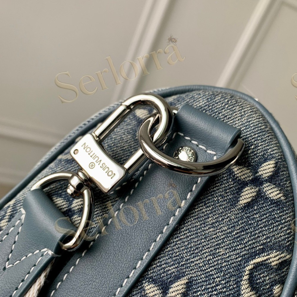 LOUIS VUITTON DENIM KEEPALL BANDOULIÈRE 25