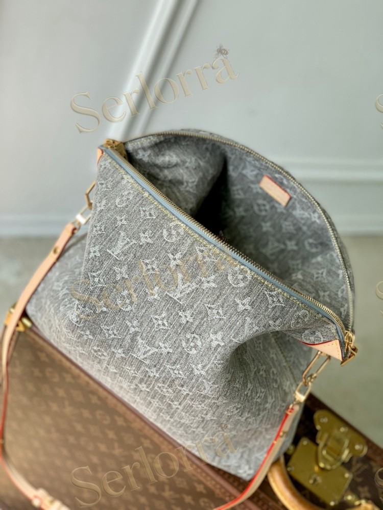 LOUIS VUITTON DENIM COUSSIN HOBO MM