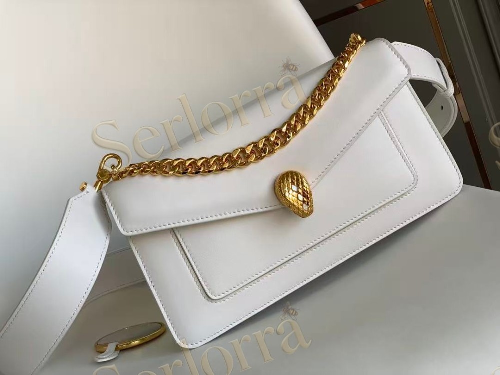 BVLGARI SERPENTI EAST-WEST MEDIUM CALFSKIN SHOULDER BAG