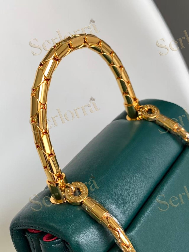 BVLGARI SERPENTI REVERSE SMALL CALFSKIN TOP HANDLE BAG