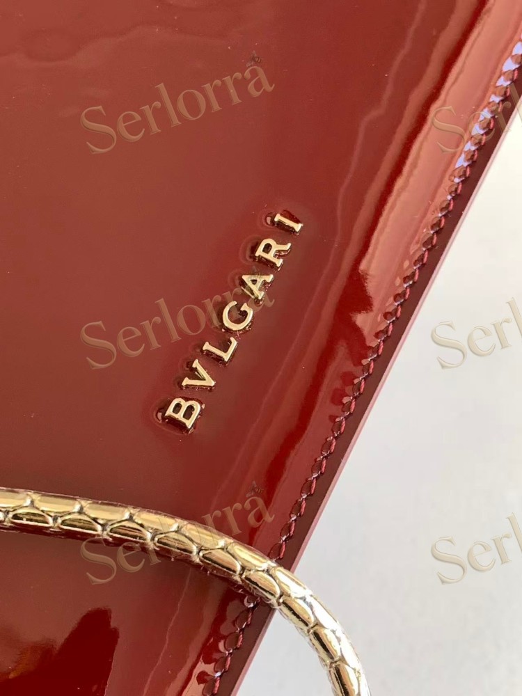 BVLGARI SERPENTI FOREVER MEDIUM PATENT LEATHER CROSSBODY BAG