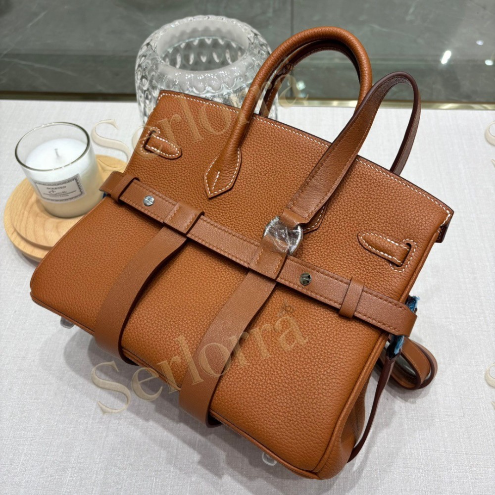 HERMES BIRKIN 25 TOGO LEATHER WITH PALLADIUM HARDWARE