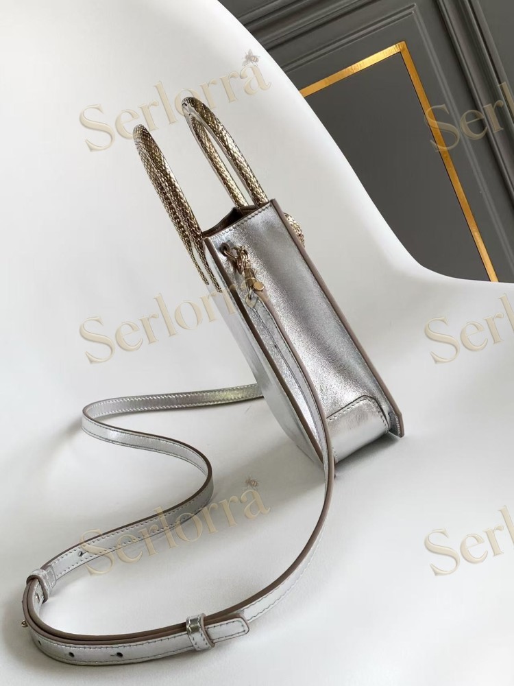 BVLGARI SERPENTINE MINI CALFSKIN TOP HANDLE BAG