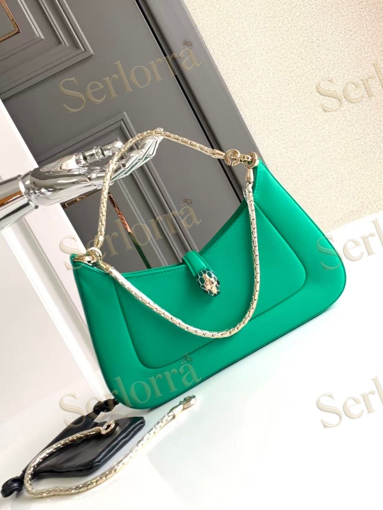 BVLGARI SERPENTI BAIA SMALL CALFSKIN SHOULDER BAG