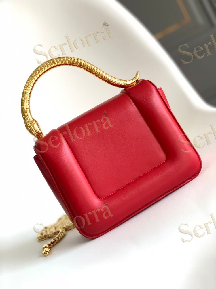 BVLGARI x MARY KATRANTZOU LAMBSKIN TOP HANDLE BAG