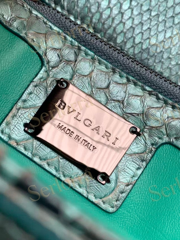BVLGARI SERPENTI FOREVER LARGE PYTHON LEATHER CROSSBODY BAG