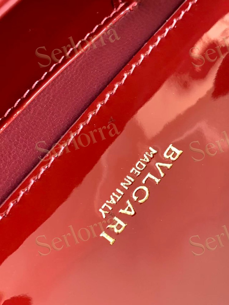 BVLGARI SERPENTI FOREVER MEDIUM PATENT LEATHER CROSSBODY BAG