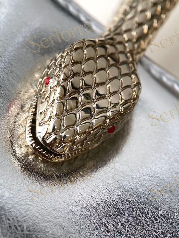 BVLGARI SERPENTINE MINI CALFSKIN TOP HANDLE BAG