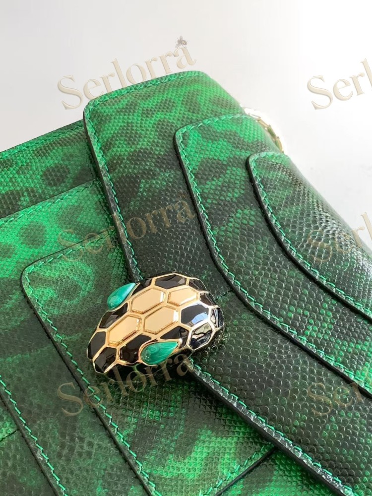 BVLGARI SERPENTI FOREVER MEDIUM WATERSNAKE LEATHER CROSSBODY BAG