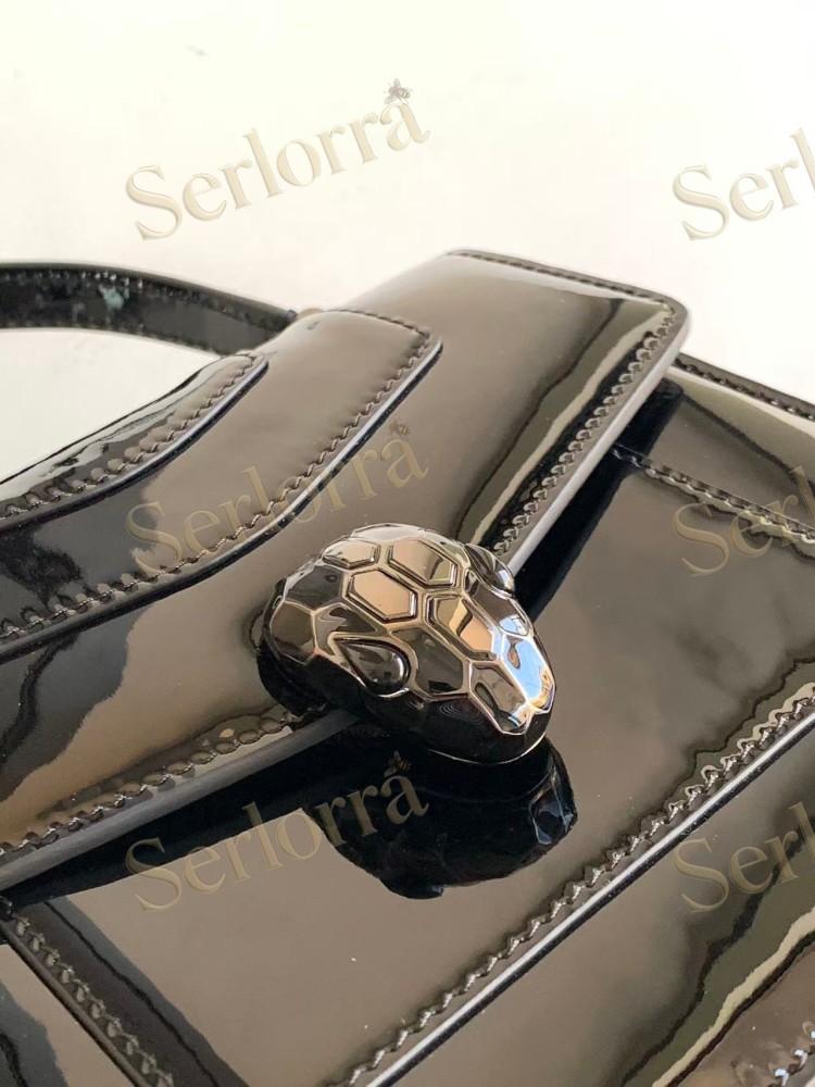 BVLGARI SERPENTI FOREVER SMALL PATENT LEATHER CROSSBODY BAG