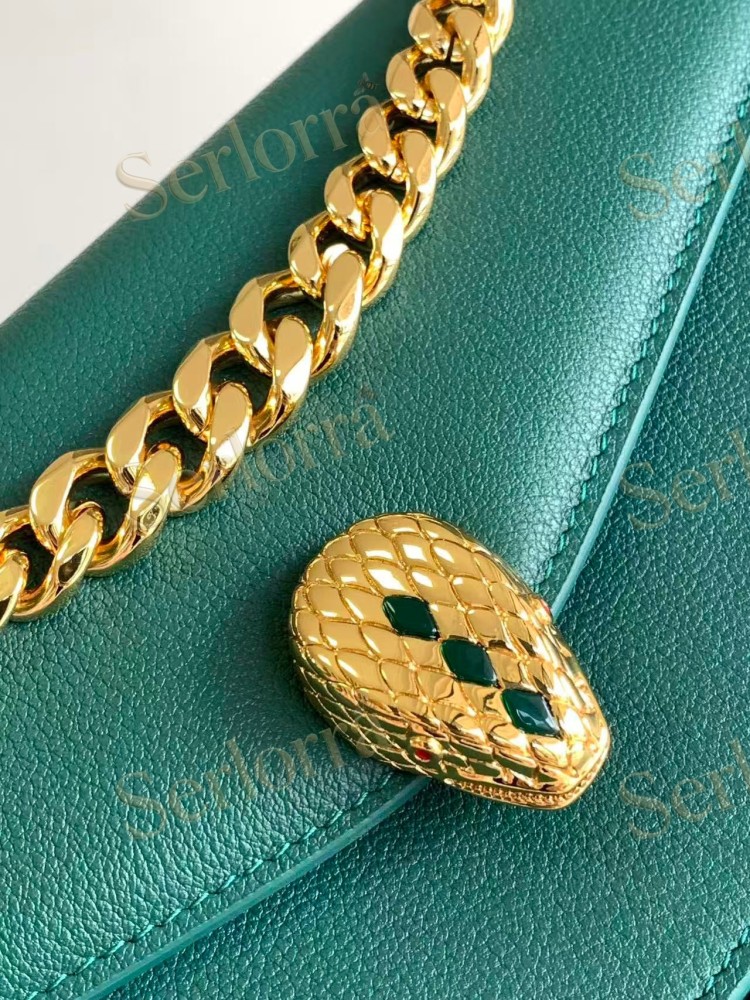 BVLGARI SERPENTI EAST-WEST MEDIUM CALFSKIN SHOULDER BAG