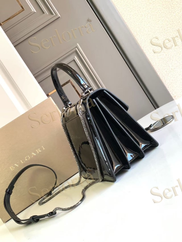 BVLGARI SERPENTI FOREVER SMALL PATENT LEATHER CROSSBODY BAG