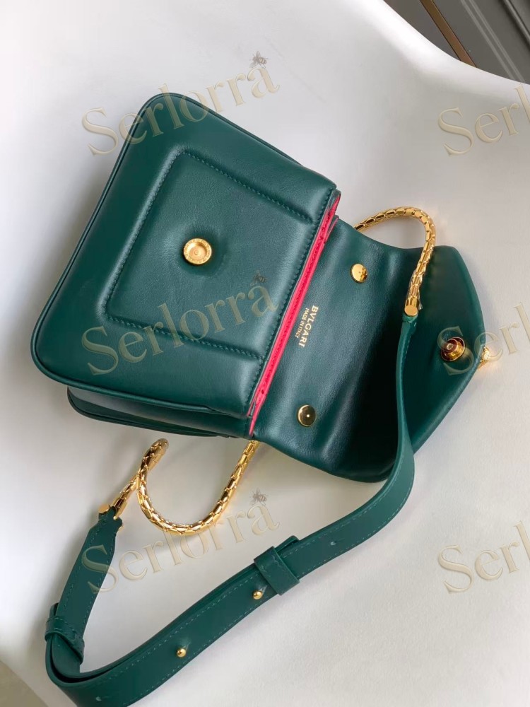 BVLGARI SERPENTI REVERSE SMALL CALFSKIN TOP HANDLE BAG