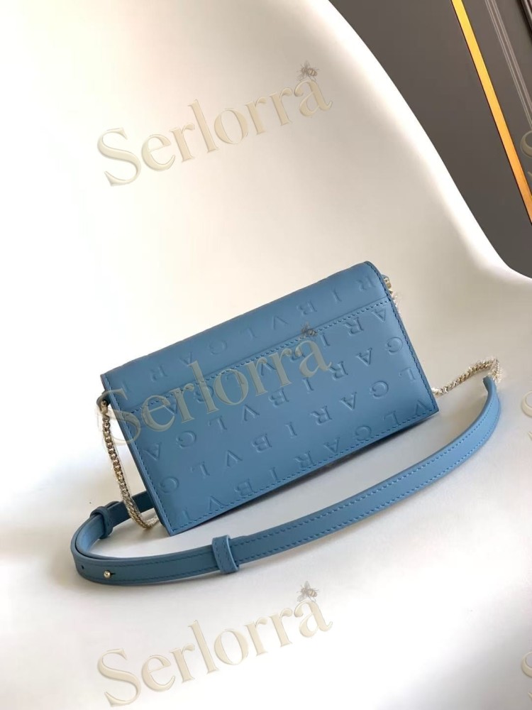 BVLGARI LOGO CALFSKIN WALLET ON CHAIN