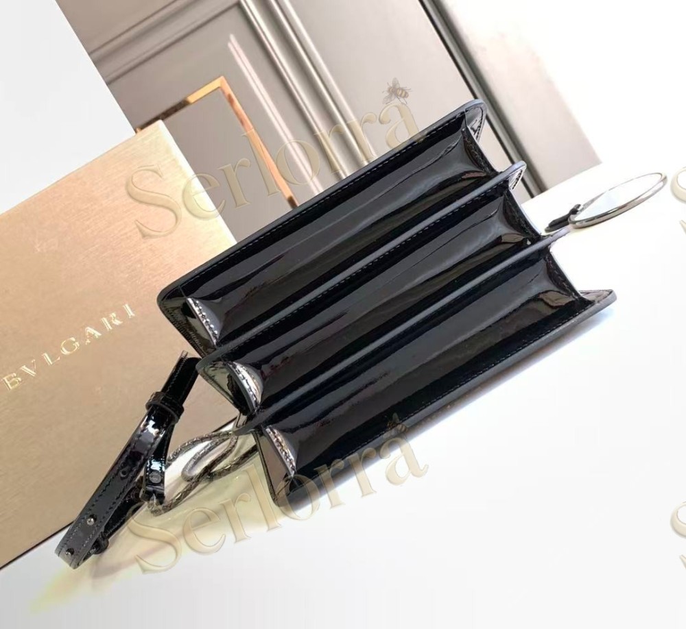 BVLGARI SERPENTI FOREVER SMALL PATENT LEATHER CROSSBODY BAG