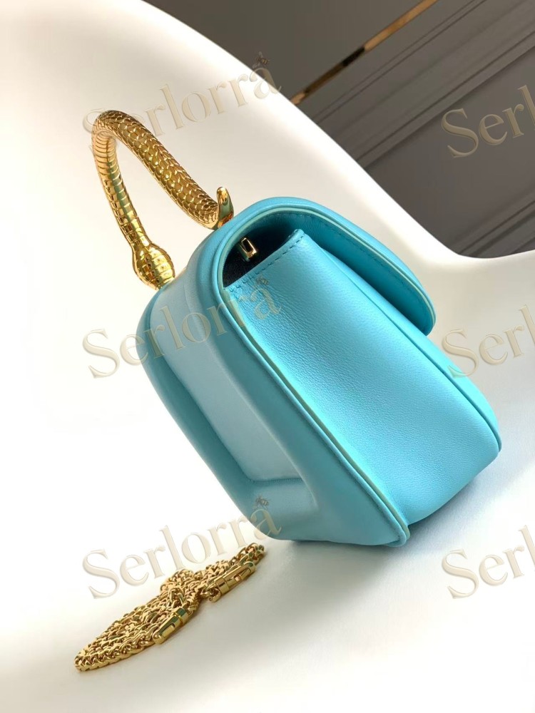 BVLGARI x MARY KATRANTZOU LAMBSKIN TOP HANDLE BAG