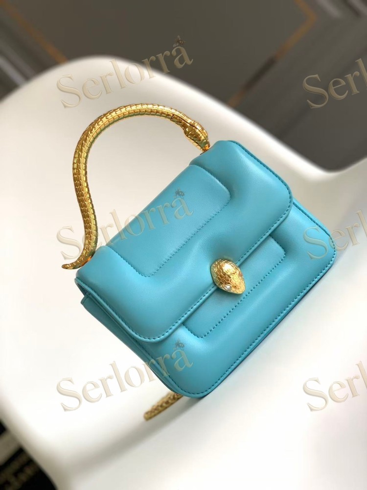 BVLGARI x MARY KATRANTZOU LAMBSKIN TOP HANDLE BAG