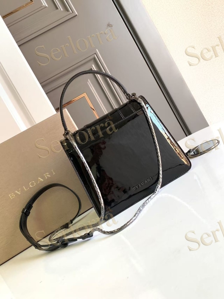BVLGARI SERPENTI FOREVER SMALL PATENT LEATHER CROSSBODY BAG