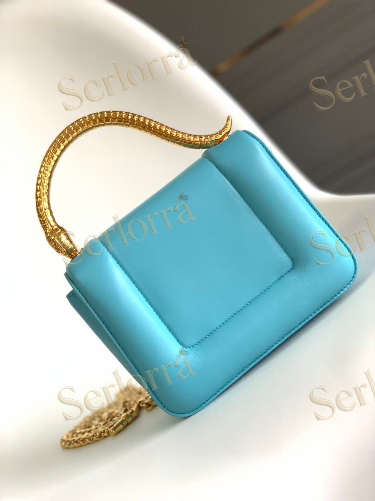 BVLGARI x MARY KATRANTZOU LAMBSKIN TOP HANDLE BAG