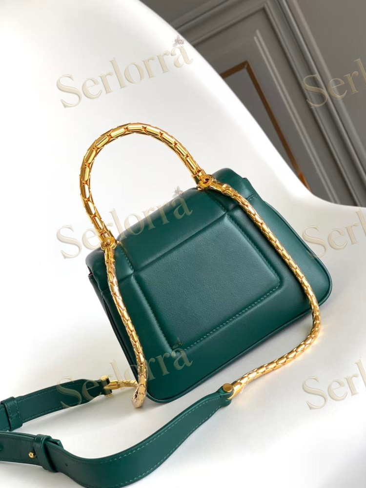 BVLGARI SERPENTI REVERSE SMALL CALFSKIN TOP HANDLE BAG