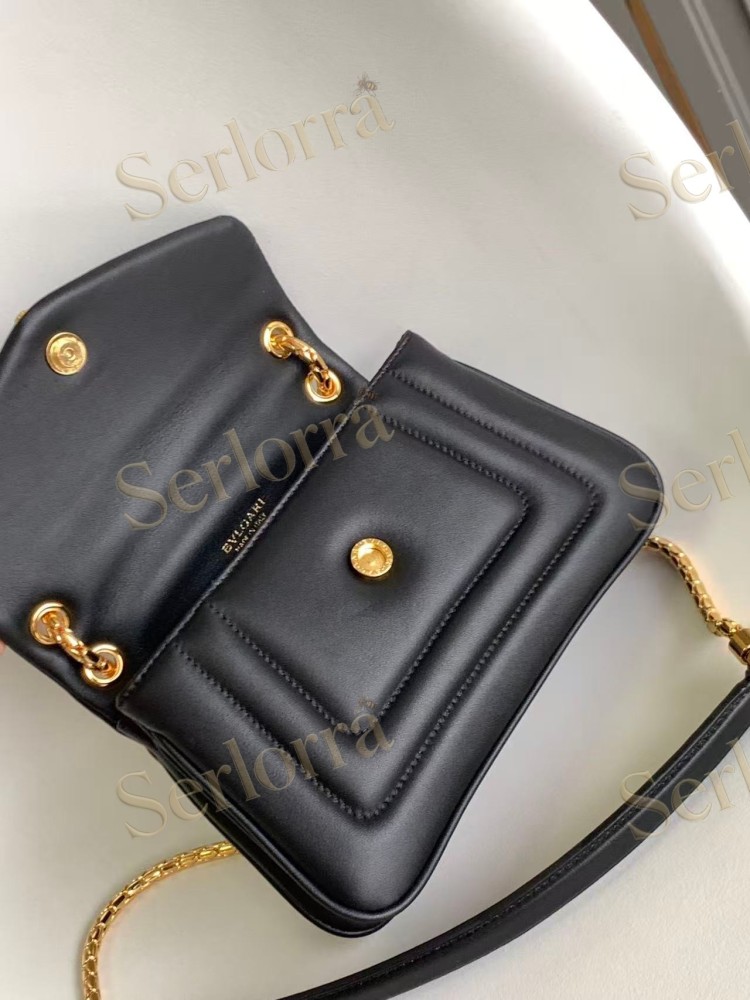 BVLGARI SERPENTI REVERSE SMALL CALFSKIN SHOULDER BAG
