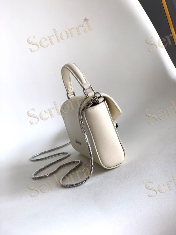 BVLGARI SERPENTI FOREVER CALFSKIN WALLET ON CHAIN