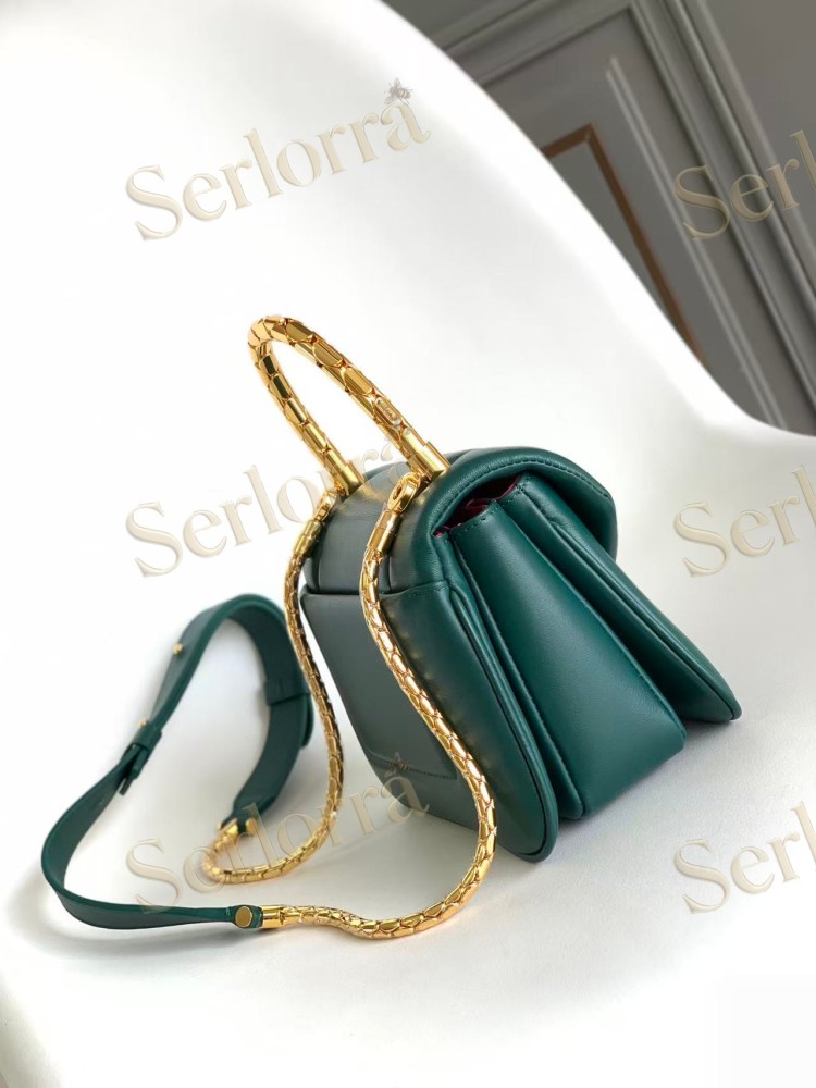 BVLGARI SERPENTI REVERSE SMALL CALFSKIN TOP HANDLE BAG