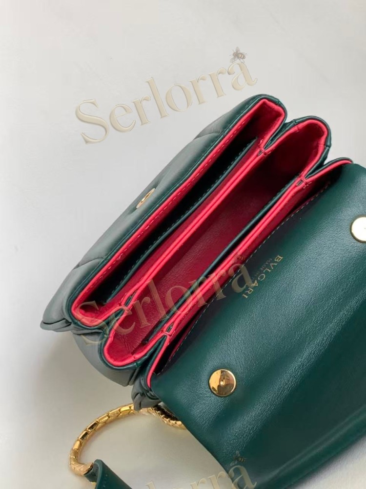 BVLGARI SERPENTI REVERSE SMALL CALFSKIN TOP HANDLE BAG