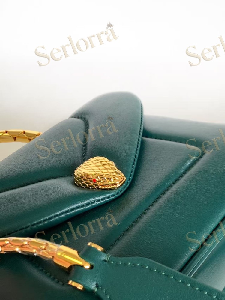 BVLGARI SERPENTI REVERSE SMALL CALFSKIN TOP HANDLE BAG