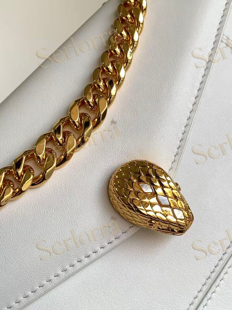 BVLGARI SERPENTI EAST-WEST MEDIUM CALFSKIN SHOULDER BAG