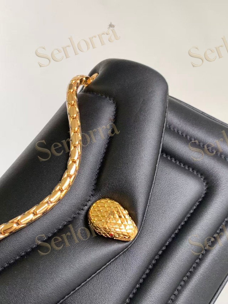 BVLGARI SERPENTI REVERSE SMALL CALFSKIN SHOULDER BAG