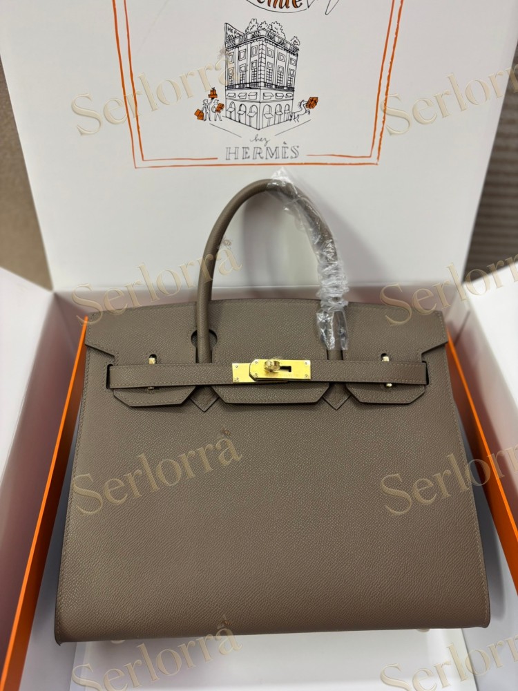 HERMES BIRKIN 30 EPSOM LEATHER IN GRIS ASPHALTE (ASPHALT GREY) WITH GOLD HARDWARE