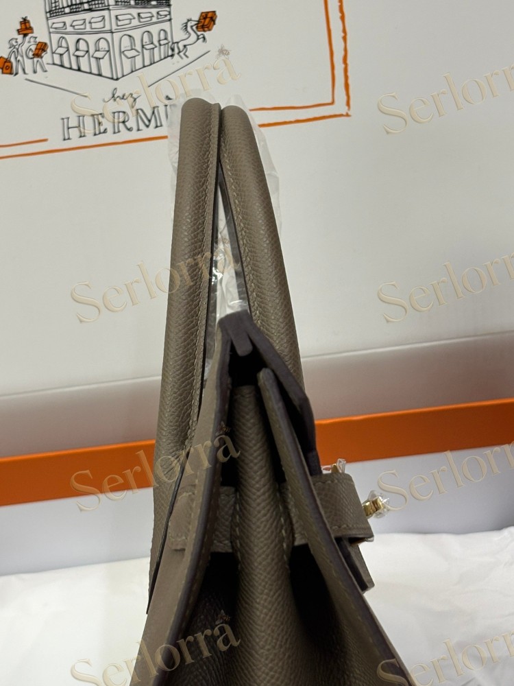 HERMES BIRKIN 30 EPSOM LEATHER IN GRIS ASPHALTE (ASPHALT GREY) WITH GOLD HARDWARE