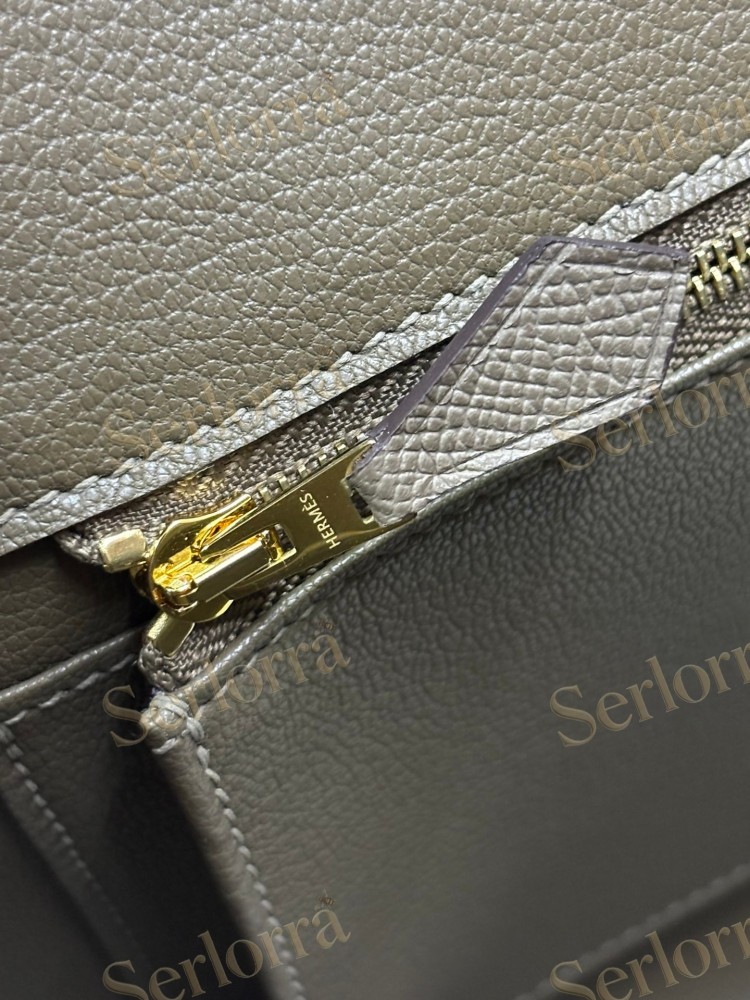HERMES BIRKIN 30 EPSOM LEATHER IN GRIS ASPHALTE (ASPHALT GREY) WITH GOLD HARDWARE