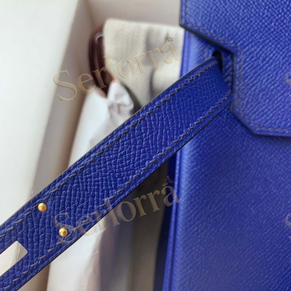 HERMES BIRKIN 30 EPSOM LEATHER IN BLEU ELECTRIQUE (ELECTRIC BLUE) WITH GOLD HARDWARE
