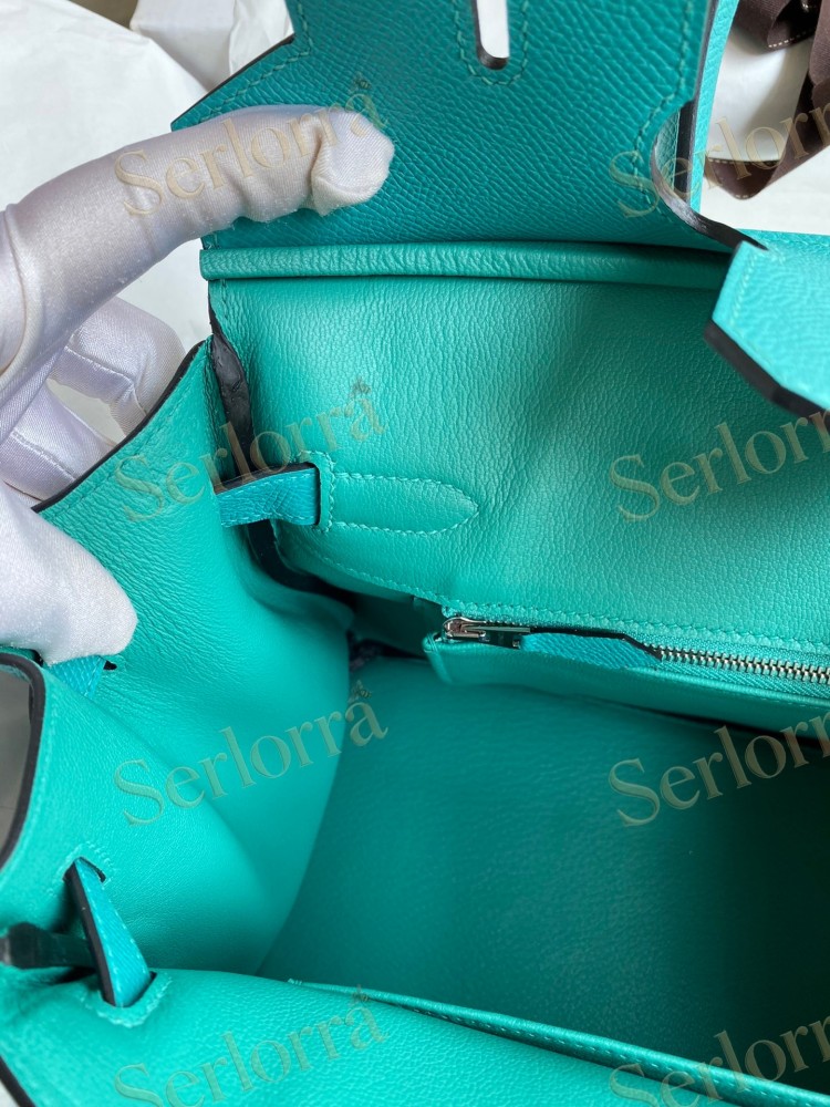 HERMES BIRKIN 30 EPSOM LEATHER IN BLEU PAON (PEACOCK BLUE) WITH PALLADIUM HARDWARE