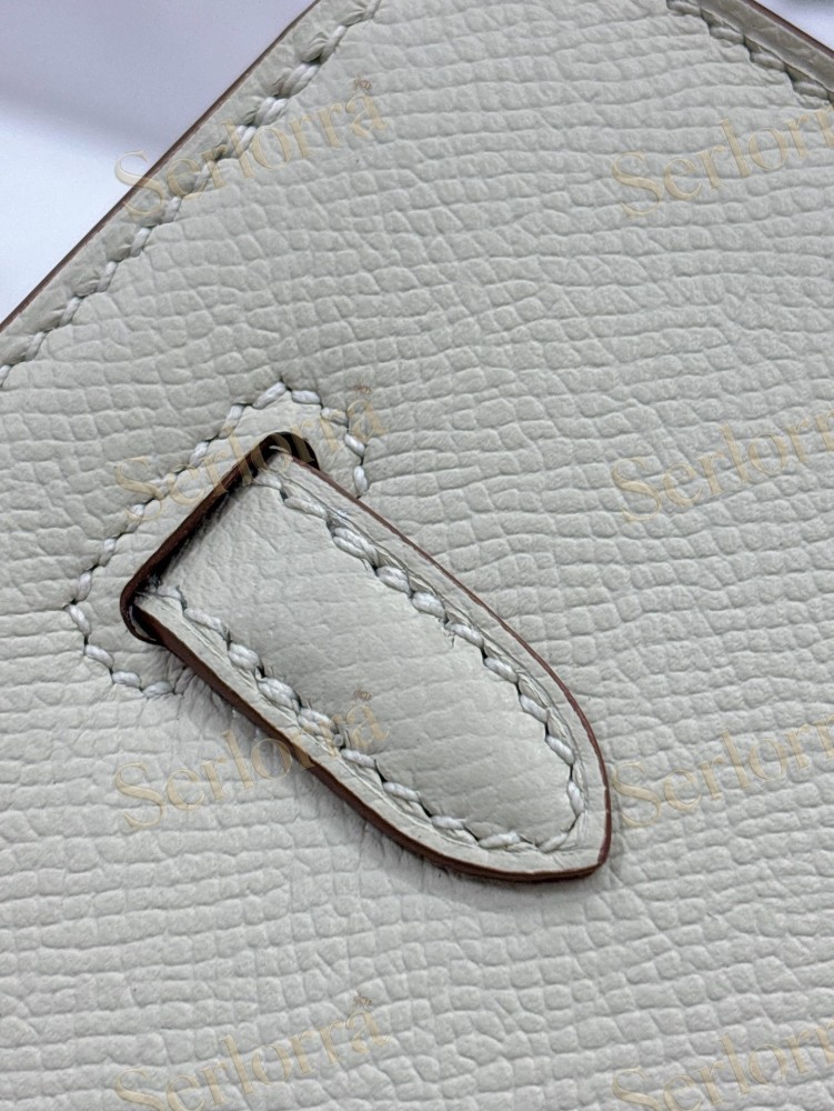 HERMES BIRKIN 25 EPSOM LEATHER IN CRAIE (CHALK / MILK WHITE) WITH GOLD HARDWARE