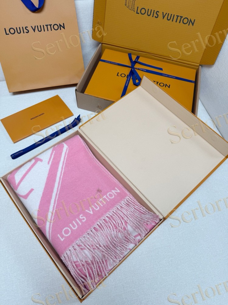 LOUIS VUITTON PADLOCK & KEY CASHMERE SCARF