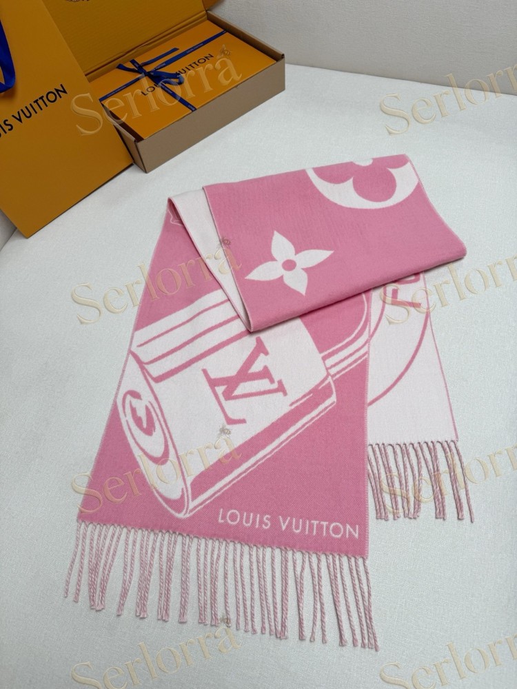 LOUIS VUITTON PADLOCK & KEY CASHMERE SCARF