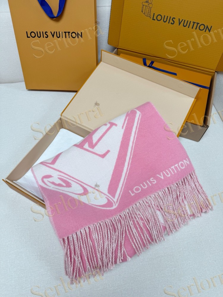 LOUIS VUITTON PADLOCK & KEY CASHMERE SCARF