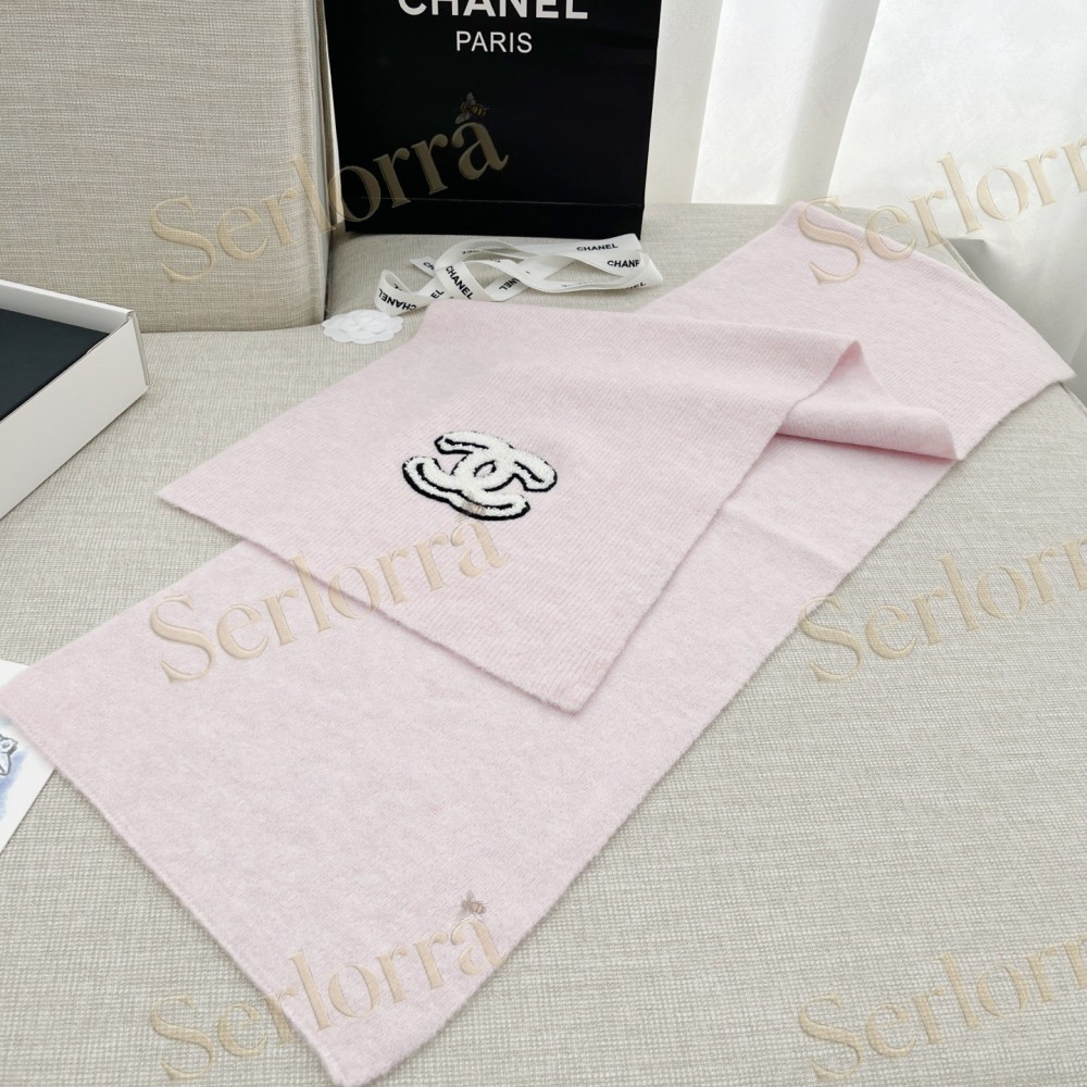 CHANEL COMIC PRINT KNITTED SCARF