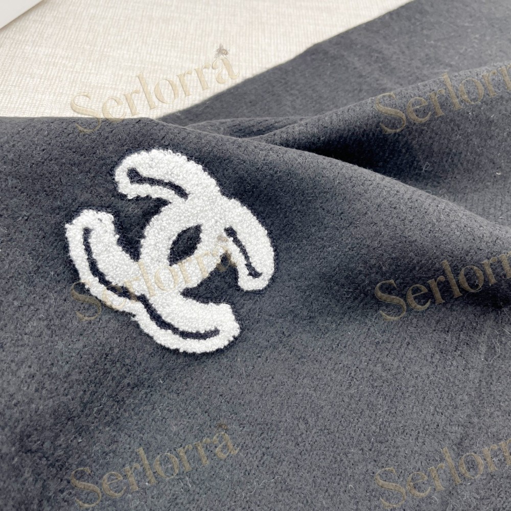 CHANEL COMIC PRINT KNITTED SCARF