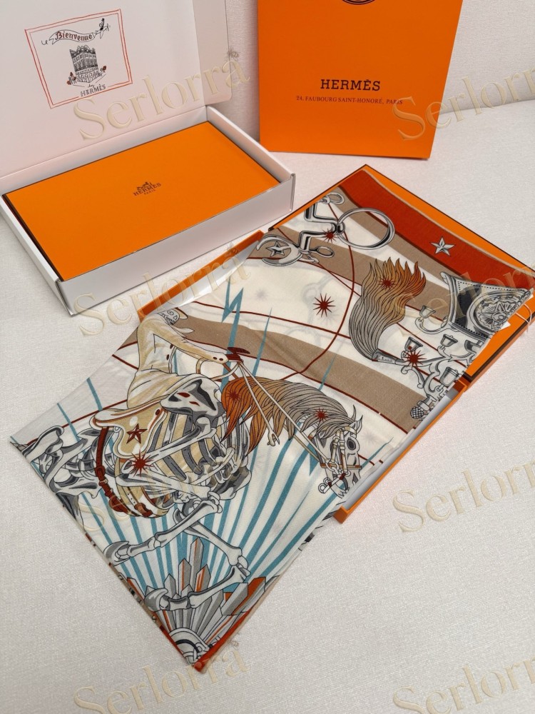 HERMES STELLAR CHORUS VELVET SHAWL