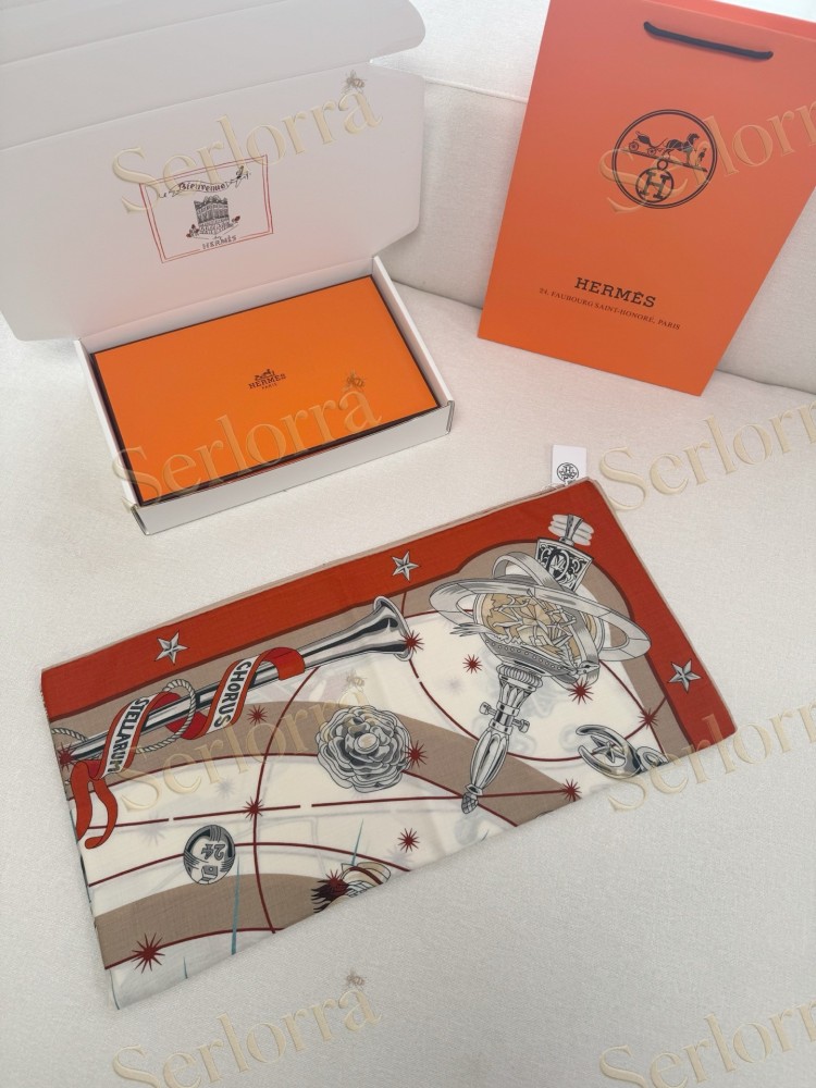 HERMES STELLAR CHORUS VELVET SHAWL