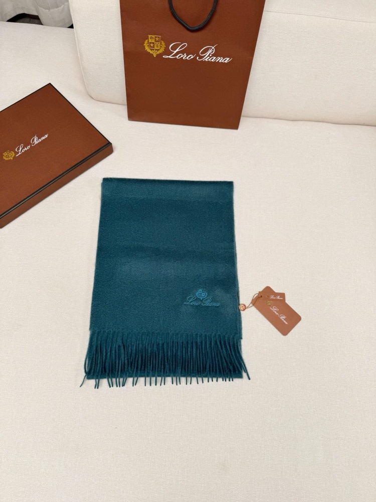 LORO PIANA CLASSIC WAVE PATTERN SOLID CASHMERE SCARF