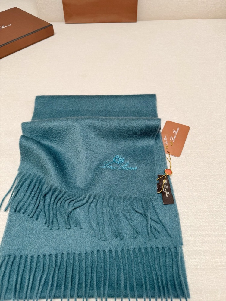 LORO PIANA CLASSIC WAVE PATTERN SOLID CASHMERE SCARF