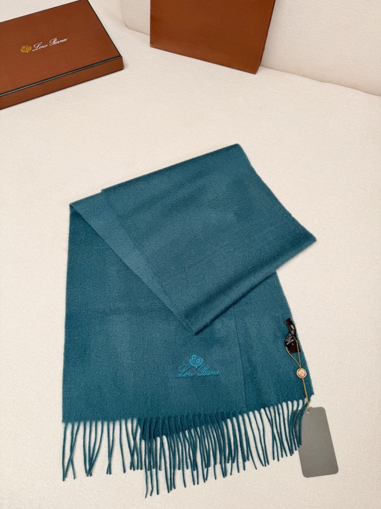 LORO PIANA CLASSIC WAVE PATTERN SOLID CASHMERE SCARF