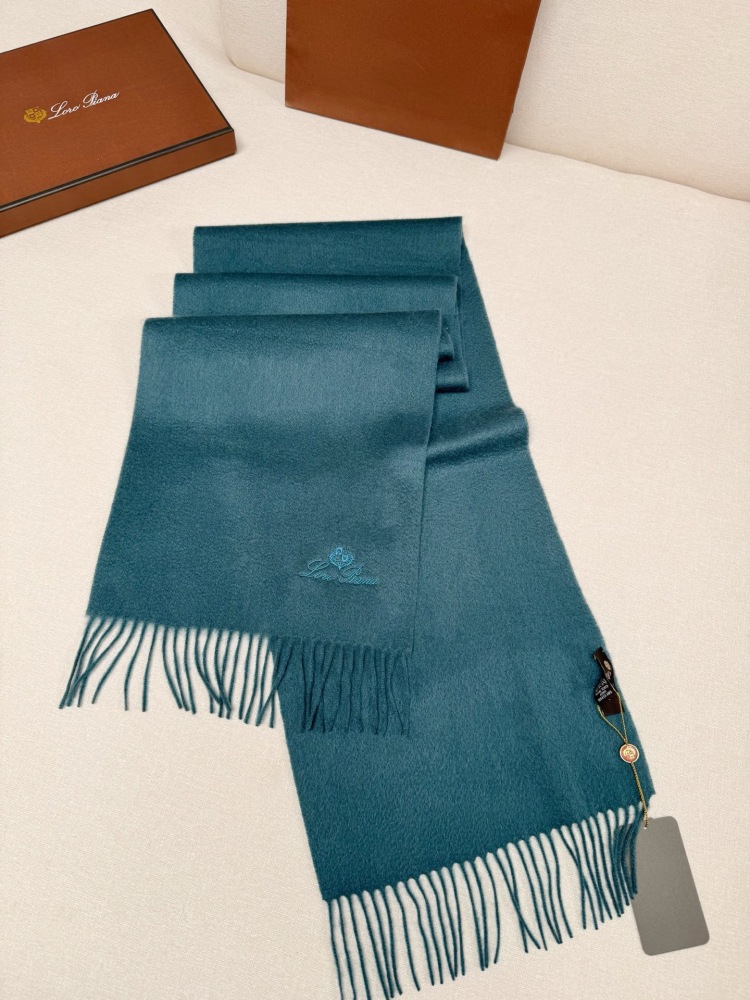 LORO PIANA CLASSIC WAVE PATTERN SOLID CASHMERE SCARF